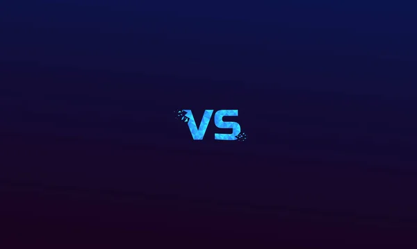 파란색 다각형 대로고 대스포츠와 경쟁을 위한 글자 대싸우기. ( 영어 ) Battle vs match, game concept competitive vs. Vector illustration — 스톡 벡터