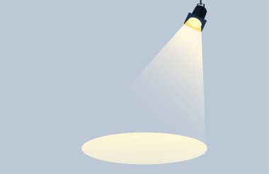 Düz ışıklar ve mavi ışık sahne vektörü. Stüdyo. vektör arkaplanı Aydınlatılmış efekt formu projektörü, stüdyo projektörü. Göster. Asgari illüstrasyon eps10