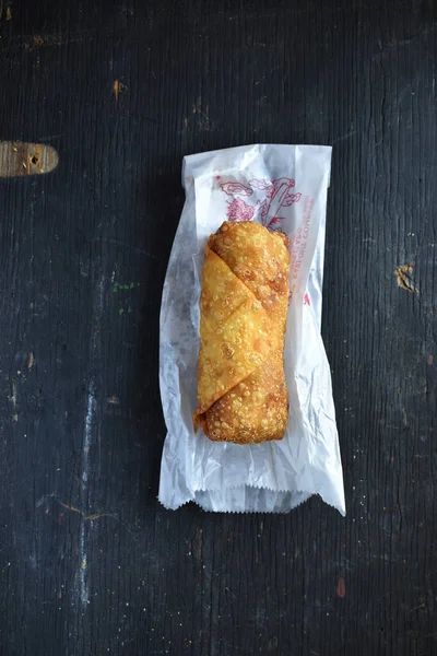 Chinese Egg Roll Bovenaanzicht — Stockfoto