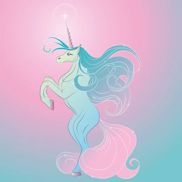 Magic Cute Unicorn Fantasy Vector Illustration Can Used Shirt Print — Stock Vector