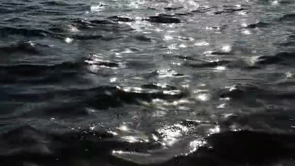 1920X1080 Fps Ondas Mar Muito Agradáveis Reflexo Sol Ver Vídeo — Vídeo de Stock