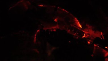 1920 x 1080 25 Fps. çok güzel sıcak ahşap yangın alevleri Video.