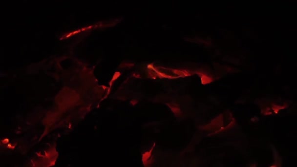 1920X1080 Fps Very Nice Red Wood Smoke Flames Video — Stock Video