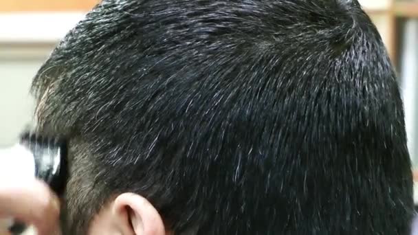 1920 1080 Fps Velmi Pěkné Vlasy Stříhání Electric Hair Clipper — Stock video
