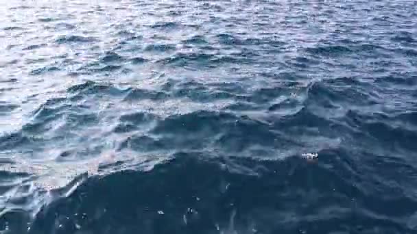 1920X1080 Fps Very Nice Turbulent Ripple Blue Sea Water Video Stock Video