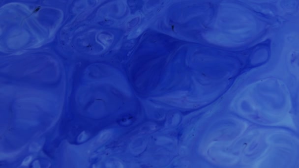 1920X1080 Fps Molto Bello Astratto Colore Blu Pittura Liquido Senza — Video Stock