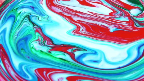 Slow Motion Macro Abstract Pattern Artistic Concept Oil Surface Moving — Stock Video