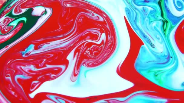 슬로우 매크로 예술적 페인트 디자인 — 비디오