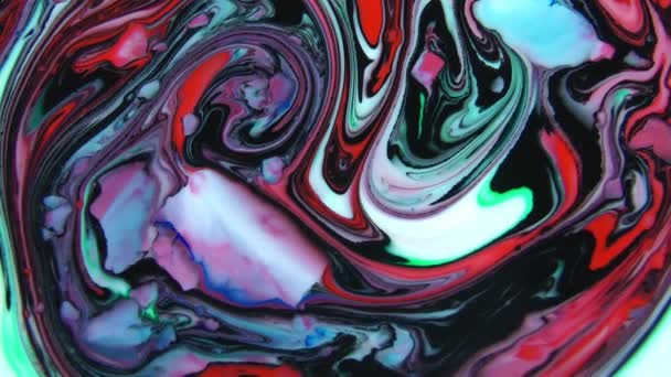 1920x1080 25 Fps. Très beau motif abstrait Concept artistique Huile Surface Mouvement Surface Liquide Peinture Texture Vidéo .