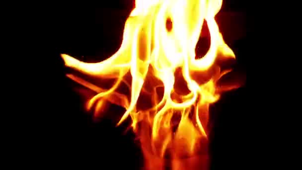 1920X1080 Fps Abstract Fire Burning Black Background Texture Video — Stock Video