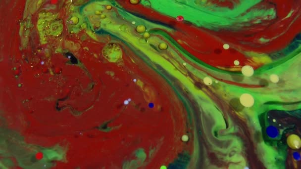 抽象水彩背景 多彩的大理石质地 Swril 绘画风格 彩色抽象背景纹理爆炸液体设计 — 图库视频影像
