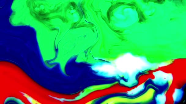 1920x1080 25 Fps. Très beau motif abstrait Concept artistique Huile Surface Mouvement Surface Liquide Peinture Texture Vidéo .