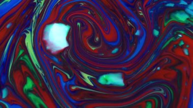 Ağır çekim makro soyut desen sanatsal kavram petrol yüzey sanat tasarım sıçramasına yüzey sıvı boya hareketli