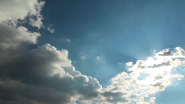 1920X1080 Fps Très Beaux Nuages Dans Ciel Bleu Propre Time — Video