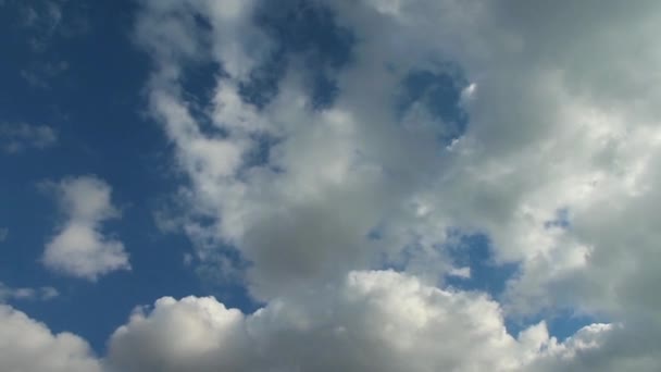 1920X1080 Fps Très Beaux Nuages Dans Ciel Bleu Propre Time — Video