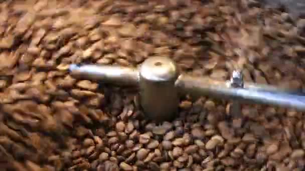 1920X1080 Fps Very Nice Coffee Beans Drops Iand Machine Video — Stock Video