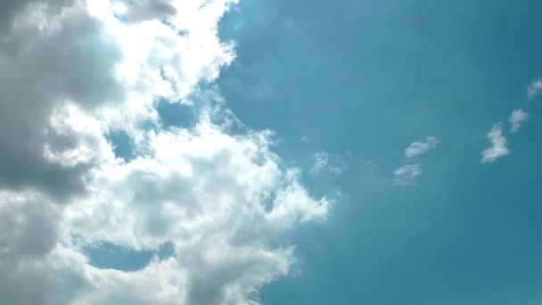 1920X1080 Fps 非常好的干净的蓝天和白色的雨云 Timelapse — 图库视频影像
