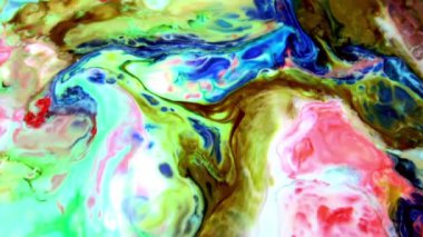 1920 x 1080 25 Fps. çok güzel mürekkep soyut sanat konusunda hava atan desen renk boya sıvı kavramı doku Video.