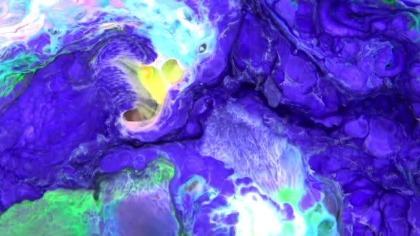 Tinta Pintura Colorida Abstrata Explode Difusão Psychedelic Explosão Movimento — Vídeo de Stock