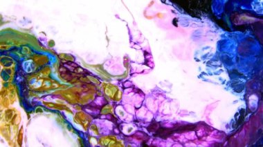 Soyut Renkli Boya Mürekkebi Patlaması Psikedelik Patlama Hareketi.