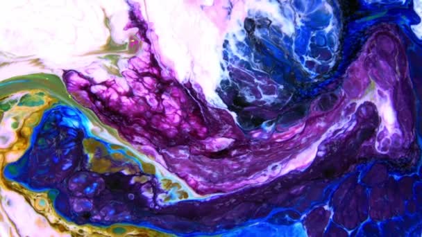 Difusión Explosiones Tinta Colorida Abstracta Movimiento Explosión Psicodélica — Vídeo de stock