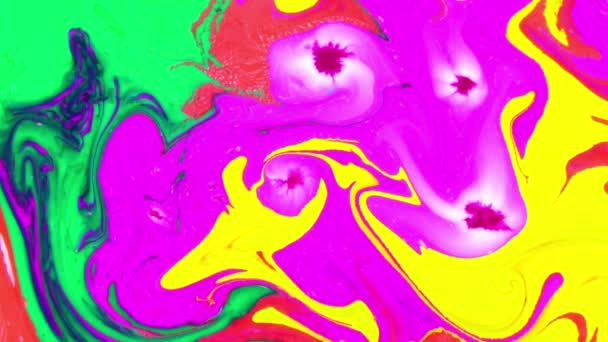 Tinta Pintura Colorida Abstrata Explode Difusão Psychedelic Explosão Movimento — Vídeo de Stock
