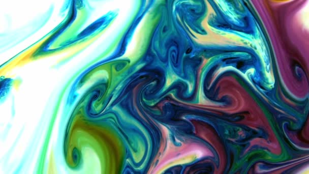 Tinta Pintura Colorida Abstrata Explode Difusão Psychedelic Explosão Movimento — Vídeo de Stock