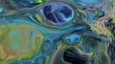 Soyut Renkli Boya Mürekkebi Patlaması Psikedelik Patlama Hareketi.