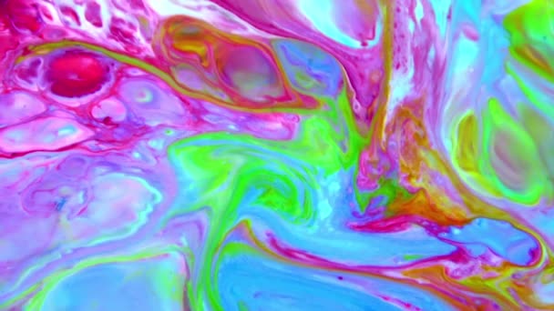 Tinta Pintura Colorida Abstrata Explode Difusão Psychedelic Explosão Movimento — Vídeo de Stock