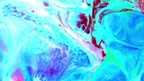 Abstract Kleurrijke Verf Inkt Exploderen Diffusie Psychedelische Blast Beweging — Stockvideo