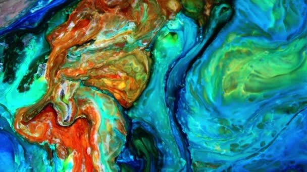 Tinta Pintura Colorida Abstrata Explode Difusão Psychedelic Explosão Movimento — Vídeo de Stock