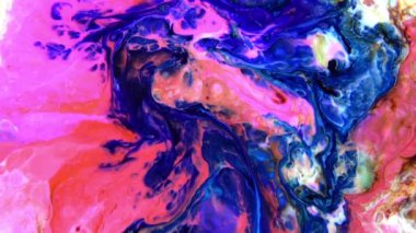 Soyut Renkli Boya Mürekkebi Patlaması Psikedelik Patlama Hareketi.