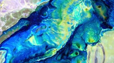 Çok Güzel Mürekkep Soyut Sanatsal Desen Renkli Boya Sıvı Kavramı Doku Video.