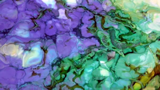 Πολύ Ωραίο Μελάνι Αφηρημένο Καλλιτεχνικό Μοτίβο Χρώμα Μπογιά Υγρό Ιδέα — Αρχείο Βίντεο