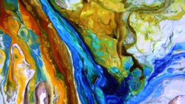 Çok Güzel Mürekkep Soyut Sanatsal Desen Renkli Boya Sıvı Kavramı Doku Video.