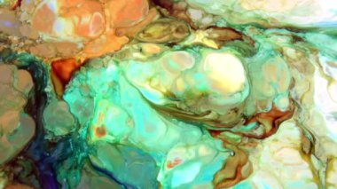 Çok Güzel Mürekkep Soyut Sanatsal Desen Renkli Boya Sıvı Kavramı Doku Video.