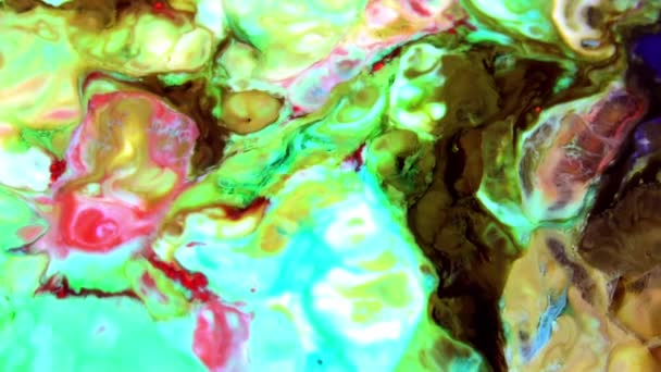Sehr Schöne Tinte Abstrakt Kunstvoll Muster Farbe Farbe Flüssigkeit Konzept — Stockvideo