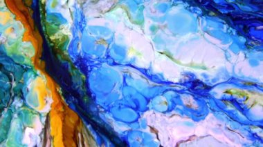 Çok Güzel Mürekkep Soyut Sanatsal Desen Renkli Boya Sıvı Kavramı Doku Video.