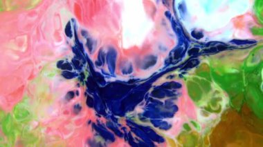 Çok Güzel Mürekkep Soyut Sanatsal Desen Renkli Boya Sıvı Kavramı Doku Video.