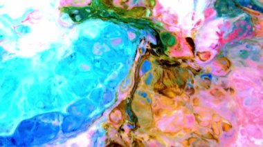 Çok Güzel Mürekkep Soyut Sanatsal Desen Renkli Boya Sıvı Kavramı Doku Video.