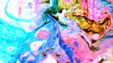 Çok Güzel Mürekkep Soyut Sanatsal Desen Renkli Boya Sıvı Kavramı Doku Video.
