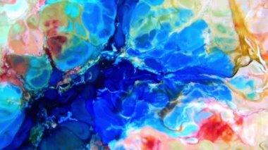 Çok Güzel Mürekkep Soyut Sanatsal Desen Renkli Boya Sıvı Kavramı Doku Video.