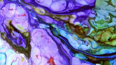 Çok Güzel Mürekkep Soyut Sanatsal Desen Renkli Boya Sıvı Kavramı Doku Video.