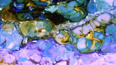 Çok Güzel Mürekkep Soyut Sanatsal Desen Renkli Boya Sıvı Kavramı Doku Video.