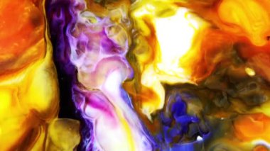 Çok Güzel Mürekkep Soyut Sanatsal Desen Renkli Boya Sıvı Kavramı Doku Video.