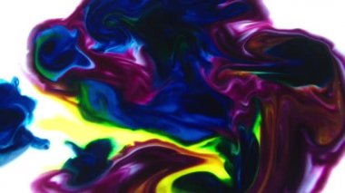 Çok Güzel Mürekkep Soyut Sanatsal Desen Renkli Boya Sıvı Kavramı Doku Video.