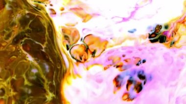 Çok Güzel Mürekkep Soyut Sanatsal Desen Renkli Boya Sıvı Kavramı Doku Video.