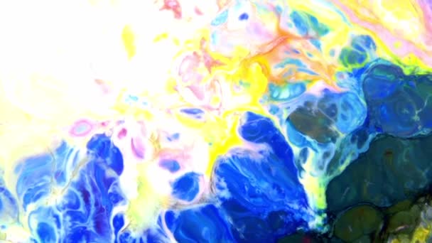 Très Belle Surface Mobile Surface Liquide Peinture Fond Texture Vidéo — Video