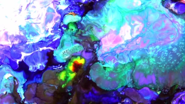 Très Belle Surface Mobile Surface Liquide Peinture Fond Texture Vidéo — Video