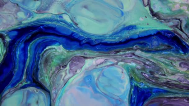 Très Belle Surface Mobile Surface Liquide Peinture Fond Texture Vidéo — Video